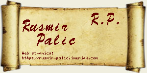 Rusmir Palić vizit kartica